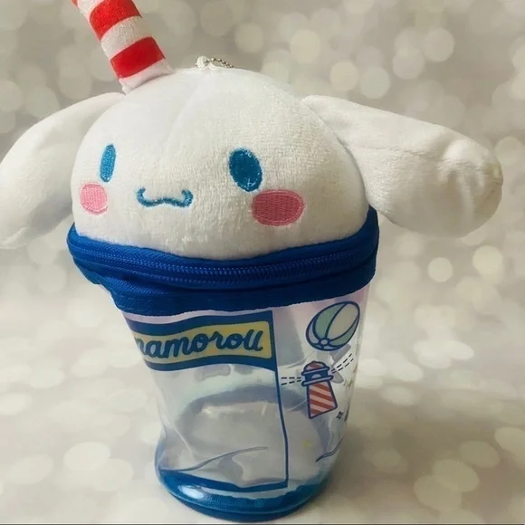 𝅺bnwt Sanrio Cinnamoroll Clear Pouch Plush - Picture 2 of 3